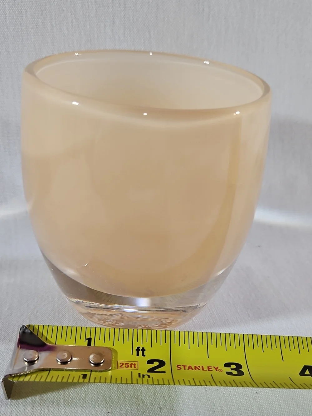 Pre-Triskelion Glassybaby Creamy Peach Votive Candle Holder, #2